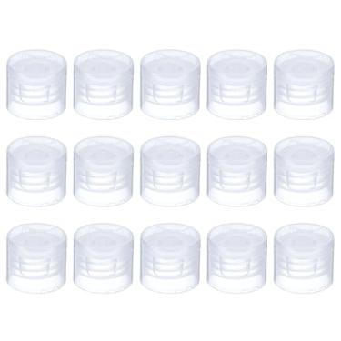 Imagem de 20/410 tampas de substituição, 15 peças de diâmetro interno de 2 cm, tampa de garrafa de plástico reutilizável sem derramamento para dosagem de tinta, champô, garrafas de bebida, transparente