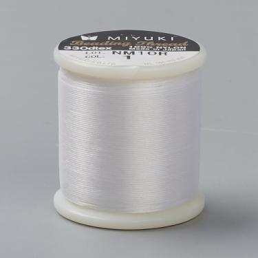 Imagem de 50 metros fio de contas de nylon branco 0,16 mm corda resistente a nós cordões de joias para decoração de festa de árvore de Natal de Halloween, contas de sementes, fabricação de pulseiras de joias