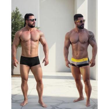 Imagem de Sunga Masculina Kit verão Adulto Listrada Varias Cores - Hoggi Wear, K