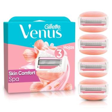 Imagem de Gillette Venus Skin Comfort Spa Carga para Aparelho de Depilação com Barras Umectantes e Óleos Botânicos, 4 Uds