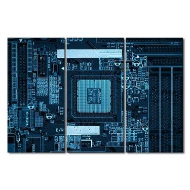 Imagem de Tela Art Processador de Comunicação Integrado, Cartaz, Arte de Parede, Processadores de Computador, Imagens de CPU, Arte de Parede, 3 Painéis, CPU, Conceito, Arte e Impressões Emolduradas, Pronto para