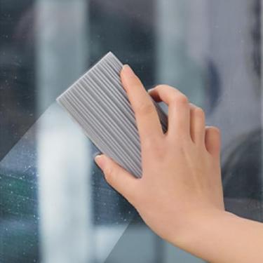Imagem de Esponja limpa para limpeza doméstica reutilizável esponja de limpeza doméstica espanadores para limpeza de persianas ranhuras de trilhos de janela (cinza)