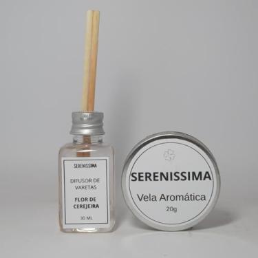Imagem de Kit Aromatizador com Difusor de Varetas Lavanda 30ml e Vela Aromática 20g, Mini Kit para Ambientes até 15m², 60 pçs (Vanilla)