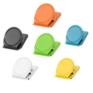 Imagem de uvbws 6 clipes magnéticos, clipe magnético para sala de aula, ímãs de geladeira resistentes, adequados para quadros brancos, geladeiras e freezers, exibição de fotos