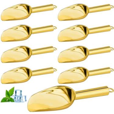 Imagem de Ice Scoop Zhehao em aço inoxidável 180mL para barra de cozinha (ouro)