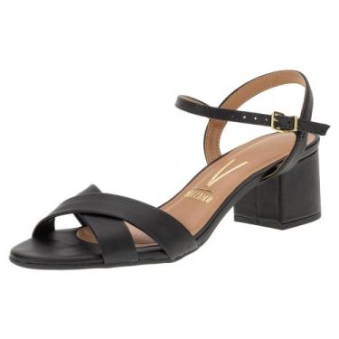 Imagem de Sandália feminina salto médio vizzano - 6291927, Preto, 35