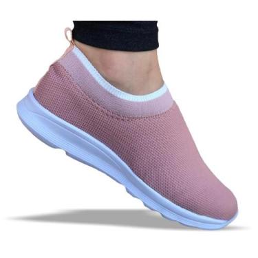 Imagem de Tênis Meia Casual Comfort Feminino Masculino Macio Leve Calce Fácil Or
