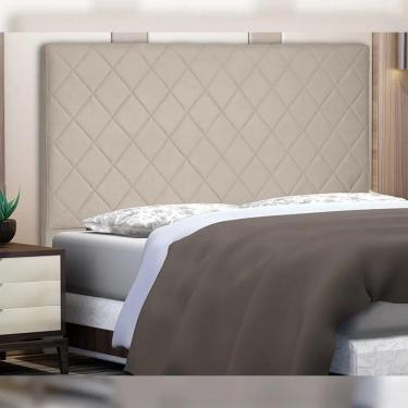 Imagem de Cabeceira Baelon Decorativa Queen Size 1,60m Suede Bege G63 - Gran Belo
