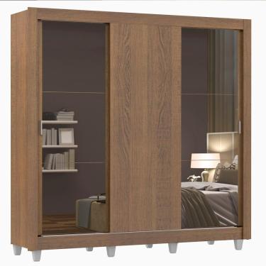 Imagem de Guarda Roupa Casal Mônaco Rustic 3 Portas de Correr Madesa