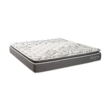 Imagem de Colchão King Mola Ensacada Serene (32x193x203) Cinza e Branco