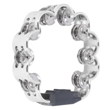 Imagem de RiToEasysports Tambor de Palmas para um Grande Utilitário, Ideal para KTVs e Orquestras, Instrumento Manual de Percussão ABS Em Aço Inoxidável AB (Prata)