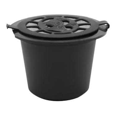 Imagem de Cápsulas Reutilizáveis para Café, PP e Aço, Preto, 3cm x 3.8cm, Kit com 3 Cápsulas, Medidor e Escova de Limpeza