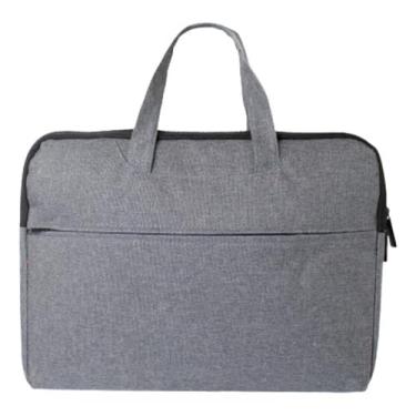 Imagem de Pasta Executiva para Notebook, Bolsa de Mão, Porta Documentos Grande, Organizador de Documentos (Cinza/Lisa)