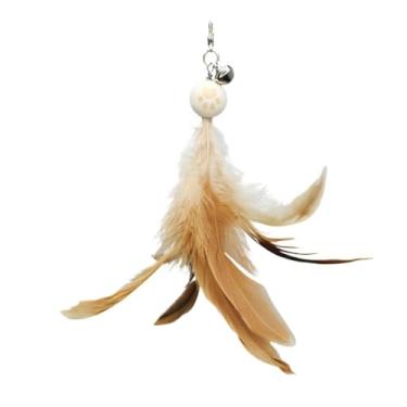Imagem de Luzhengyang Recargas de varinha Feather Cat Teaser – Cabeças inspiradas em pássaros naturais, acessórios de brinquedo de gato para brincadeiras interativas (pacote com 5) (Boneca pata de gato