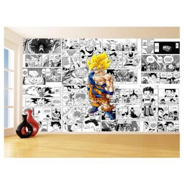 Imagem de Papel De Parede Dragon Ball Goku Página Manga 3,5M Dbz668 - Você Decor