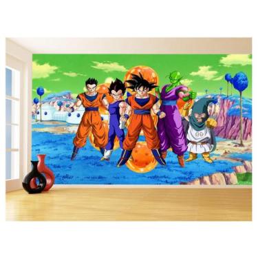Imagem de Papel De Parede Dragon Ball Goku Vegeta Anime 3,5M Dbz344 - Você Decor