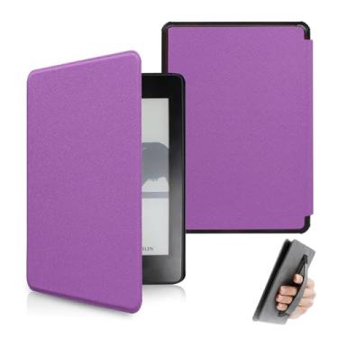 Imagem de Yzlvigrous Capa de Padrão Cruzado para o Kindle 11th Gen 2024/2022, Tampa Ultra Slim PU de 6 Polegadas com Sono Automático e Despertar, Design de Correia Manual, Modelo: RS23CV/C2V2L3