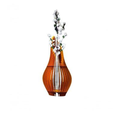 Imagem de Vaso De Chão Decorativo Grande Andromeda Mdf Mdf Cru Tamanho Kit Com 2 - 85x30cm E 70x25cm