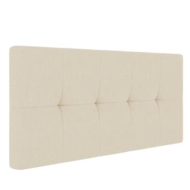 Imagem de Cabeceira Painel Nina Para Cama Box Casal 140 cm Linho Areia A27 - D'R