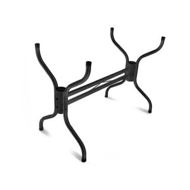 Imagem de Base Mesa Tubolar Gabriela 0,86x0,56 Preto Fosco - WRM