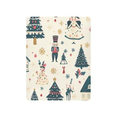 Imagem de ATTX Lençol de berço com elástico – Lençóis de bebê com personagens de quebra-nozes de Natal, capa de colchão respirável de microfibra macia para berço padrão e colchão infantil, 68,6 cm x 99,1 cm x