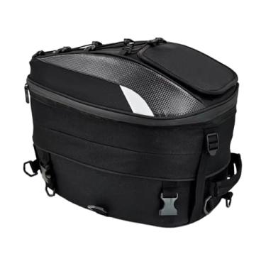 Imagem de oshhni Mochila para capacete expansível e impermeável, ideal para bagagem traseira, perfeita para viagens e ciclismo ao ar livre.