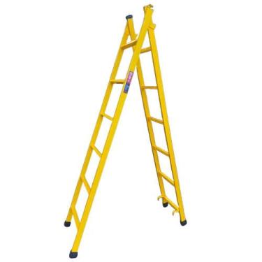 Imagem de Escada Extensiva 6/12 Degraus 3 metros Multifuncional 3 em 1 em Aço - 