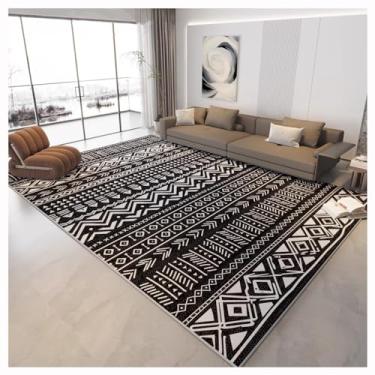 Imagem de SPXMQSS Tapetes de sala de estar, tapetes para quarto, antiderrapante, lavável, tapete que não cai, tapete interno de pelo baixo para quarto, sala de estar, cinza claro