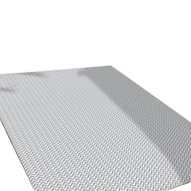 Imagem de Tapete Sala Quarto Algodão Antiderrapante Lavável em Máquina Emborrachado (Cinza,1,40m x 2,00m)