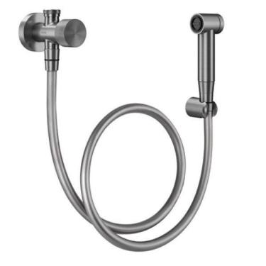 Imagem de Ducha Higiênica Com Registro E Derivação Grafite Escovado