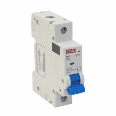 Imagem de Disjuntor DIN FD 3kA Monopolar 1P 63A - Condutor 16mm Curva C – FAME