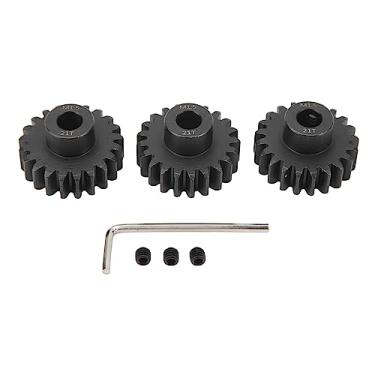 Imagem de CUOFYUNL 3 peças de aço M1.5 conjunto de pinhão de motor de 8 mm com parafuso de fixação M5 para carro RC 1/5 1/8 1/10 (21H)