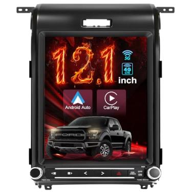 Imagem de Rádio de carro Snapdragon 665 para Ford F150 2013-2014, tela sensível ao toque de 4,7 polegadas com Carplay Android Auto, unidade principal com CPU 8 núcleos, 4 + 64 GB, DSP, Bluetooth, 5 GWifi/4GLTE