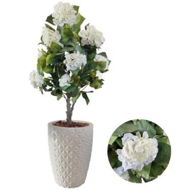 Imagem de Planta Artificial Hortência Folhagem Com Vaso Completo Decor - Flor Im