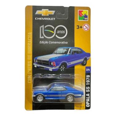Imagem de Carrinho Miniatura Opala Ss 1978 1:64 - Pneu em Borracha CKS Cor:Azul,