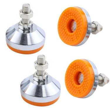 Imagem de Viongna Pés de nivelamento de móveis ajustáveis (pacote com 4), Niveladores de perna de metal e nylon resistentes para mesas, armários, bancadas de trabalho – Pés niveladores de móveis com base
