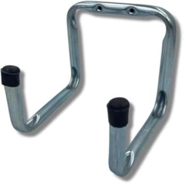 Imagem de Suporte de pendurar, fixacao pratica para roupas, toalhas, ganchos duplos, duravel, resistente, facil uso, perfeito