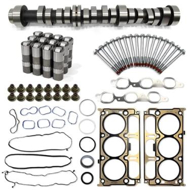 Imagem de BTSCAR Kit de eixo de cames AFM DOD 4,3L adequado para Chevrolet Silverado 1500 2014-2020, GMC Sierra 1500 motor 4.3L LV3, inclui levantadores, conjunto de juntas de cabeça, corrente de distribuição