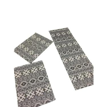 Imagem de Conjunto de tapetes para cozinhas, portas e mesas de cabeceira num tecido forte e resistente.(3PçsAntiderrap. Gob. capuccino)