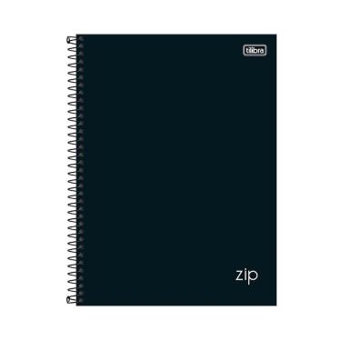 Imagem de Caderno Espiral Capa Dura 10x1 - 160 Folhas - Zip Preto - Tilibra