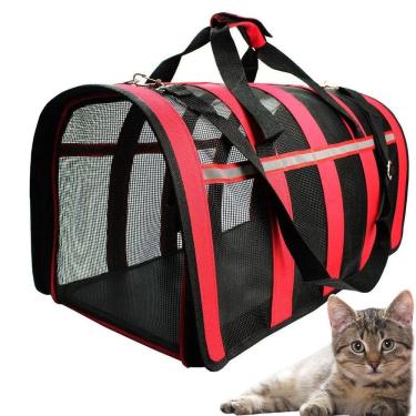 Imagem de Bolsa Transporte Gato Cachorro Pet Animais Estimaçao Passeio Viagem Carro Aviao Segurança Transporte Resistente