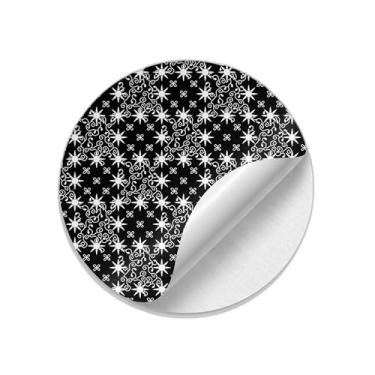 Imagem de Ladrilho Decorativo de Cerâmica Padrão Floral Batik Monocromático