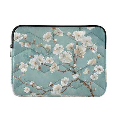 Imagem de Bolsa organizadora de laptop White Cherry, capa de transporte durável para escritório, bolsa para laptop masculina de 13 a 14 polegadas, Cereja branca (9), One Size