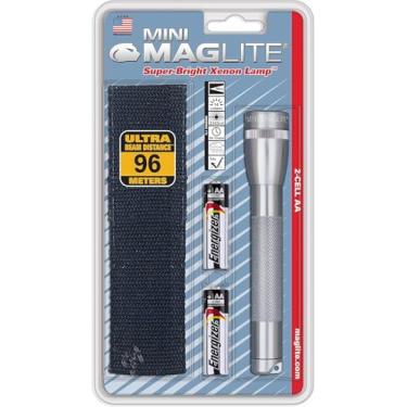Imagem de Maglite Mini lanterna incandescente AA de 2 células com coldre, cinza