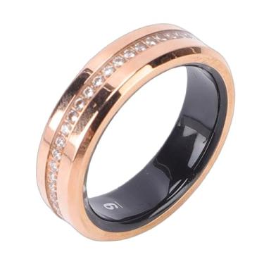 Imagem de ASHATA Anel Inteligente para Mulheres e Homens, Anel Rastreador de Fitness, Monitoramento do Sono 100 Modo Esportivo à Prova D'água, Com Cabo de Carregamento Magnético, para Esportes (7#)