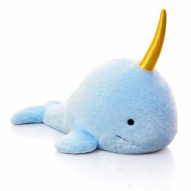 Imagem de Brinquedo de cachorro narval | Brinquedo para cães baleia | Narval de pelúcia estridente | Brinquedos para cães mastigáveis com baleia | Brinquedos realistas para cães | Baleias barulhentas