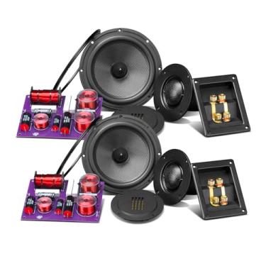 Imagem de HiVi-Swans Kit de alto-falante DlY3.1A — Kevlar L6‑4R Mid‑Bass, DN Soft‑Dome Midrange, Tweeter de fita isodinâmica, crossover de fase reversa de 4ª ordem — (apenas drivers; compartimento necessário)