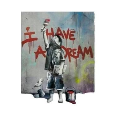 Imagem de Arte De Banksy Menina E Coração Pintura Em Diamante 5D DIY Adesivo De 