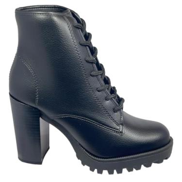 Imagem de Moleca, Bota Feminina Cano Baixo Tratorada Salto Alto Moleca 5325.123 Cor:Preto;Tamanho:39