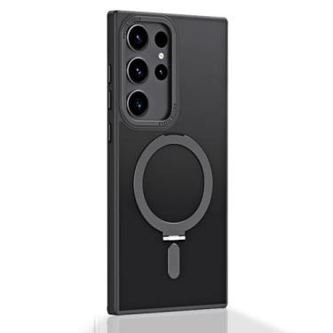 Imagem de Capa ultrafina para Samsung Galaxy S25/S25 Plus/S25 Ultra, capa magnética à prova de choque para celular com suporte de metal